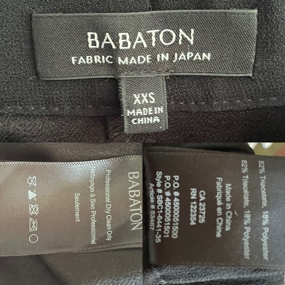 Aritzia Babaton Dexter Ankle Pants Black XXS - Picture 7 of 7